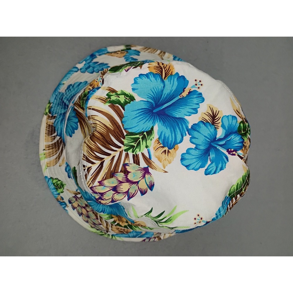 DC One Wholesale Washington DC Floral Bucket Hat Blue Hibiscus Tropical Sun Hat - Picture 5 of 6